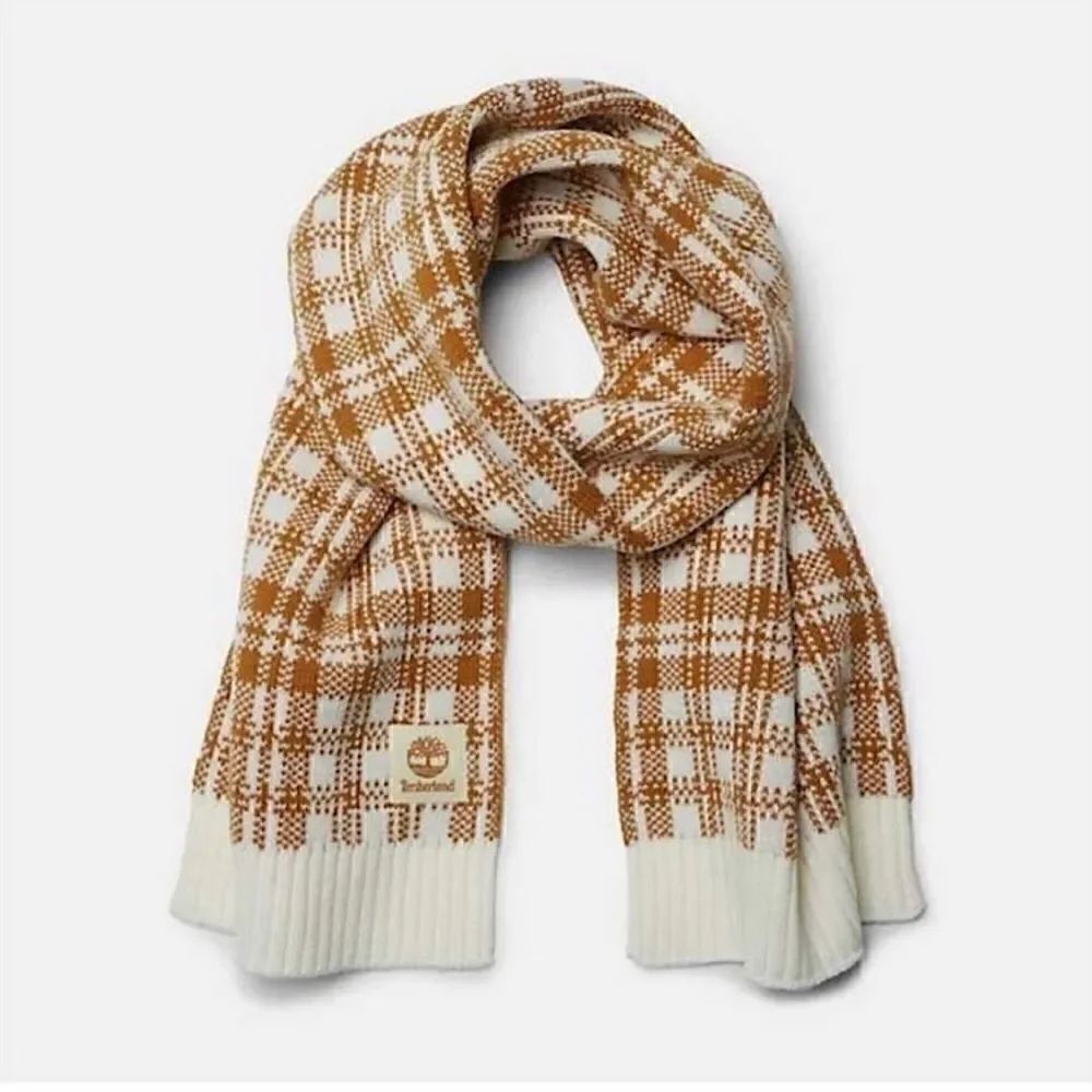 NWT Timberland Cream/white Scarf - Picture 3 of 5